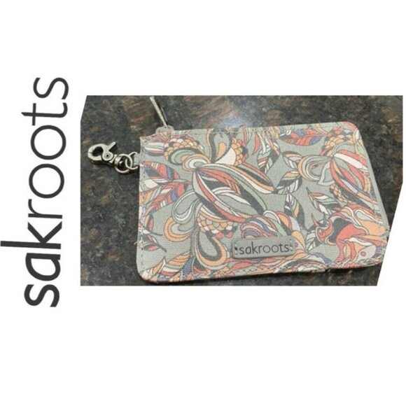 SAKROOTS KEYCHAIN MINI WALLET GRAY MULTICOLORS - Picture 1 of 15